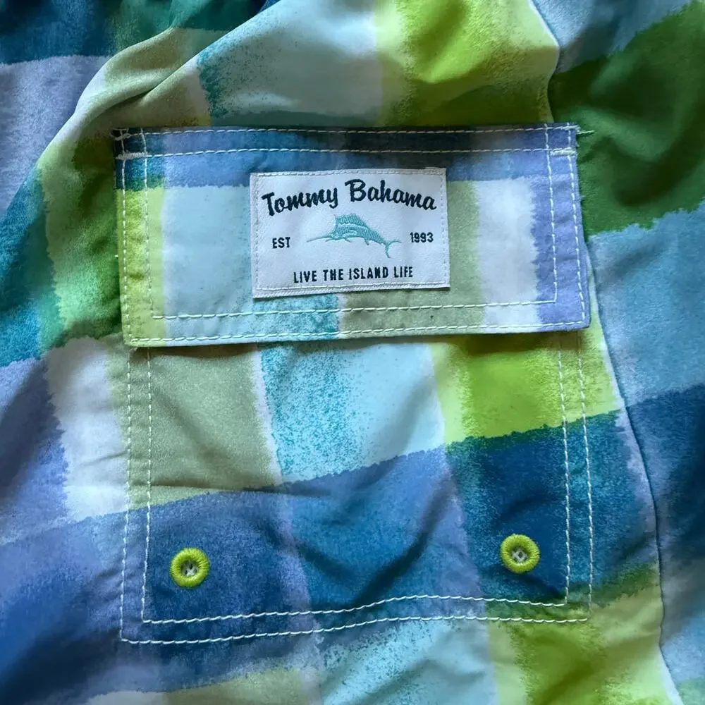 Tommy Bahama Board Shorts XL UPF 30 Baja Harbor Cove Maui Blue